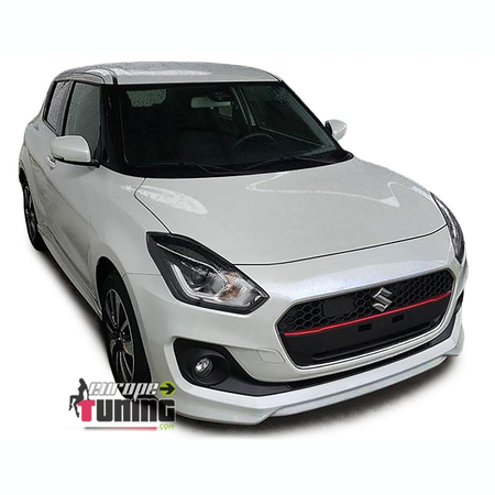 GRILLE DE CALANDRE NOIRE AVEC CHROME ET BANDE ROUGE PACK SPORT POUR SUZUKI SWIFT 3 (04912)