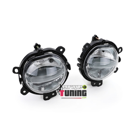 PAIRE DE FEUX DE BROUILLARD ET DE JOUR MINI COOPER F55 - F56 - F57 (05156)