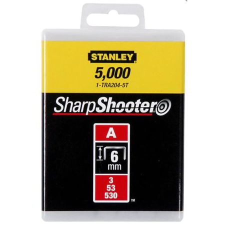 Agrafes Type A 8mm boîte de 1000 - STANLEY - 1-TRA205T