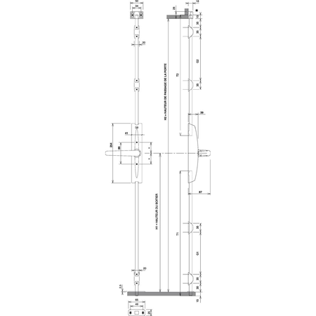 Crémone DUALIS à poignée rotative Noir RAL 9005 - LA CROISEE DS - DS7211-013