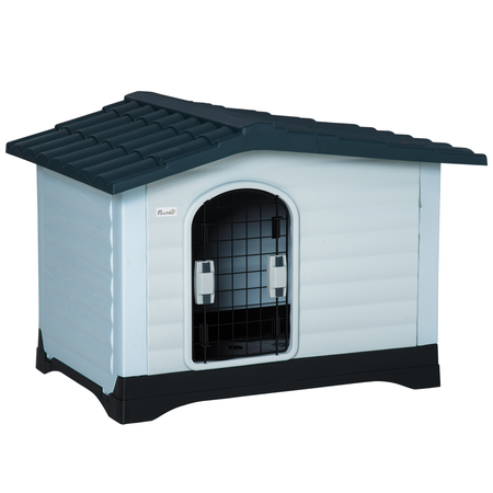 Niche chien style cottage polypropylène blanc noir