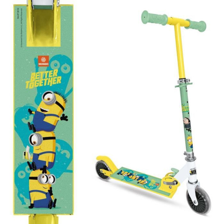 MONDO - Trottinette / Patinette 2 roues pliable - Minions - Moi moche et méchant