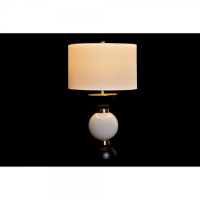 Lampe de bureau DKD Home Decor Noir Doré Blanc 220 V 50 W Moderne (41 x 41 x 73 cm)