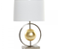 Lampe de bureau DKD Home Decor Blanc Argent Polyester Métal Doré (40 x 22 x 64 cm)