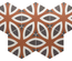 COIMBRA DOLCE 30659 - Carrelage 17,5x20 cm hexagonal décoré aspect carreaux de ciment
