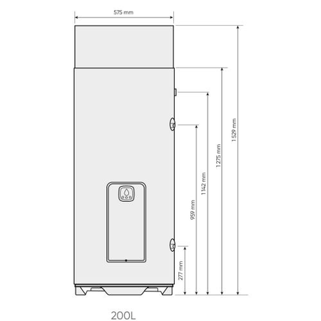 Chauffe-eau thermodynamique EGEO vertical sur socle 200l - ATLANTIC - 232516