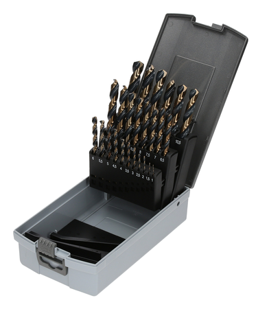 Coffret de 25 forets HSS taillés meulés M2 135° - HANGER - 155193