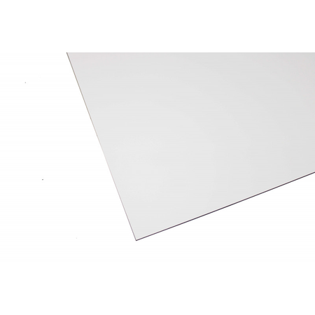 Crédence réversible en blanc satiné / blanc brillant (disponible en 2 m x 1 m et 1 m x 0.5 m) - Coloris - Blanc RAL 9016, Epaisseur - 3 mm, Largeur - 50 cm, Longueur - 100 cm