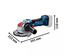 Meuleuse d'angle 18V GWX 18V-8 Professional avec X-Lock (sans batterie ni chargeur) + coffret L-BOXX - BOSCH - 06019J7000