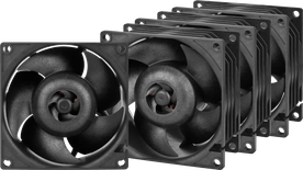 Lot de 4 Ventilateurs de serveur Arctic S8038-10K - 8cm (Noir)