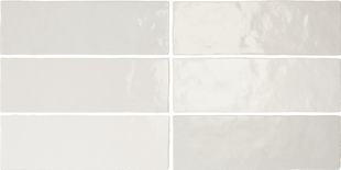ARTISAN WHITE  - Faience 6,5x20 cm aspect zellige brillant blanc Taille 6,5x20cm