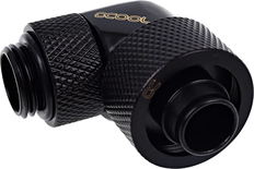 Raccord rotatif coudé à compression pour Tube Ø16mm - G1/4 Alphacool Eiszapfen (Noir)