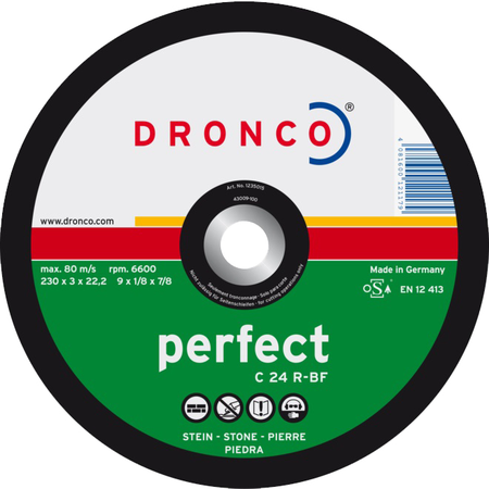 Disque à tronçonner C 24 R 125x3x22,23mm - DRONCO - 1127015100