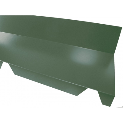 Faitière crantée contre mur pour bac acier 1045 -  L  2100mm - Coloris - Vert 6009, Hauteur - 120 mm, Largeur - 225 mm, Longueur - 2100mm