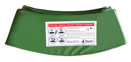 Kangui - Coussin de protection vert pour trampoline Ø 305 cm