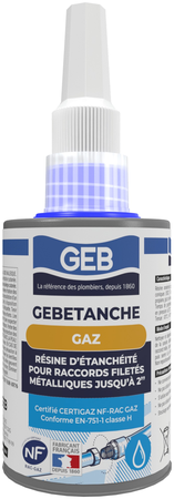 Résine d’étanchéité anaérobie GEBETANCHE GAZ flacon 75ml - GEB - 114609