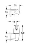 Support mural pour douchette chromé orientable MOVARIO - GROHE - 28401000