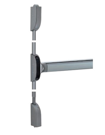 Antipanique PUSH BAR 1900 1 point L850 Gris resistant au feu - ASSA ABLOY - 16565000