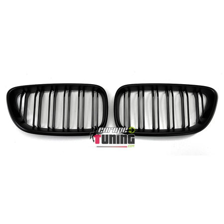 CALANDRES DOUBLE LAMES NOIR MAT LOOK PACK M BMW SERIE 2 F22 COUPE & F23 CABRIOLET (05039)