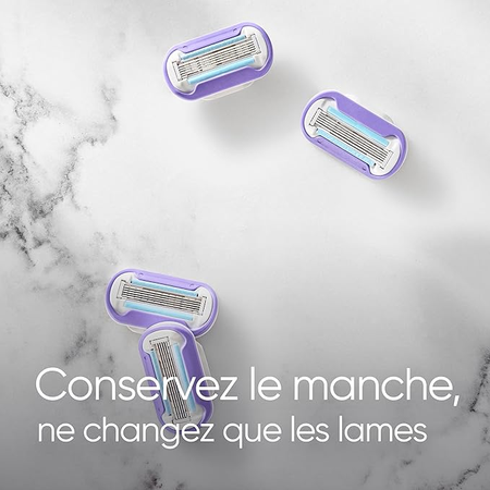 Gillette Venus Deluxe Smooth Swirl Recharges de Lames Lot de 3 x 3, Pour Femmes