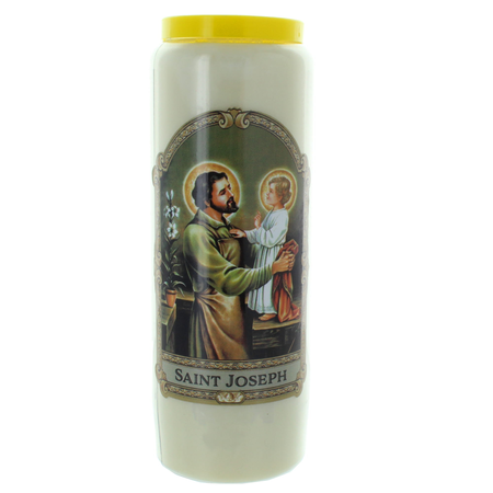 Lot de 20 Bougies neuvaine de Saint Joseph 17,5cm