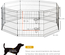 Parc enclos modulable pour chien animaux porte métal noir