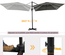 Parasol déporté carré inclinable dim. 2,45L x 2,45l x 2,45H m