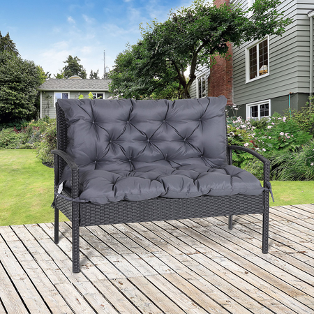 Coussin banc de jardin ou balancelle gris