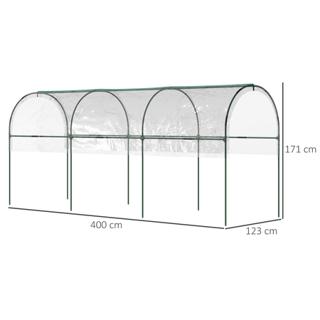 Serre de jardin à tomates acier thermolaqué vert PVC transparent