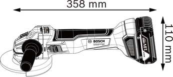 Meuleuse d'angle 18V GWS 18V-10 solo (sans batterie ni chargeur) en boite carton - BOSCH - 06019J4002