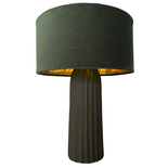 Lampe de bureau DKD Home Decor Velours Aluminium Vert (26 x 26 x 37 cm)
