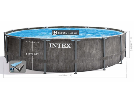 Piscine tubulaire Baltik ronde 4,57 x 1,22 m - Intex