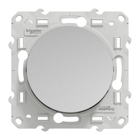 Interrupteur va-et-vient ODACE 10A à vis aluminium - SCHNEIDER ELECTRIC - S530204