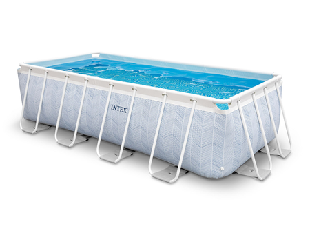 Piscine tubulaire Chevron rectangulaire 4,00 x 2,00 x 1,00 m - Intex