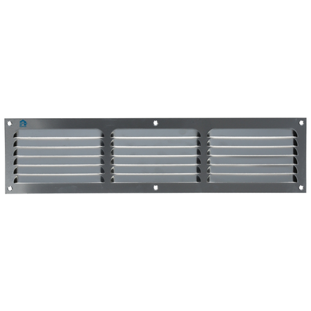 Grille estampée 436 400x100mm anodisé argent - RENSON - 44001001