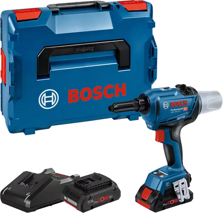 Riveteuse 18V GRG 18V-16C Professional + 2 batteries 4Ah + chargeur rapide + coffret L-BOXX - BOSCH - 06019K5001