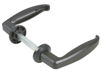 Béquille double pour porte métallique 35-50mm carré 7mm noire - IBFM - 535/7