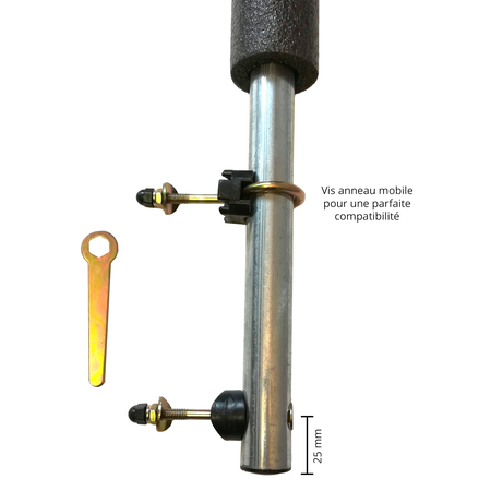 Un poteau de filet de sécurité Ø32mm pour trampolines (longeur 212 cm)