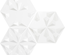 ORIGAMI 3 BIANCO - 26,6x23 CM - Faïence patchwork 3D hexagonale uni blanc mate