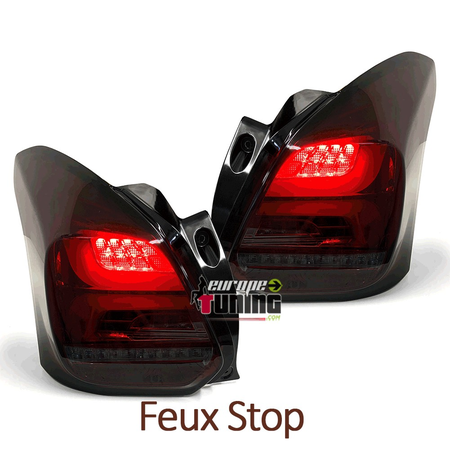 FEUX ROUGES NOIRS AVEC CLIGNOTANTS LED SEQUENCIELS POUR SUZUKI SWIFT III 2017-  (05452)