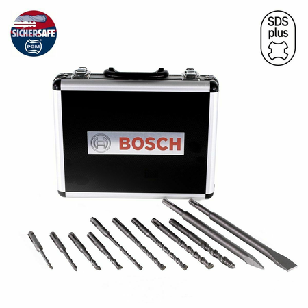 Coffret de 11 pièces (forets et burins) SDS Plus-3 pour marteaux burineurs - BOSCH - 2608579916