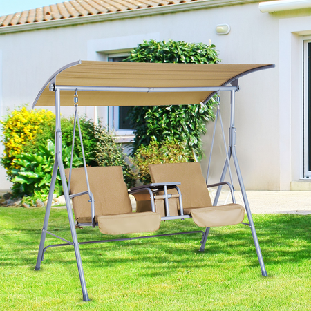 Balancelle design de jardin 2 places acier polyester