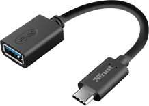 Adaptateur USB 3.0 Type C Trust vers USB Type A M/F (Noir)