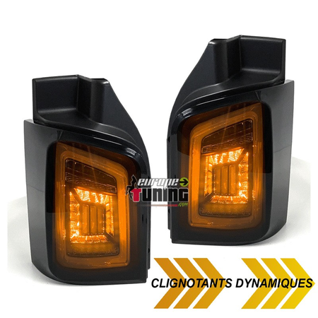 FEUX NOIRS CELIS A LEDS DYNAMIQUES POUR VW T5 A PORTES BATTANTES (04849)