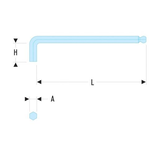 Clé mâle longue à tête sphérique diamètre 5mm longueur 115mm - FACOM - 83SH.5