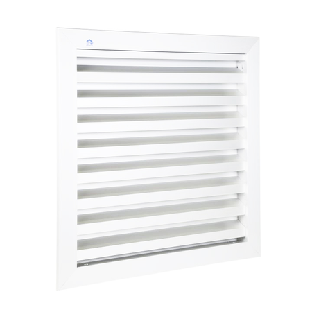 Grille de ventilation 200x200mm aluminium blanc RAL9010 - RENSON - 411226