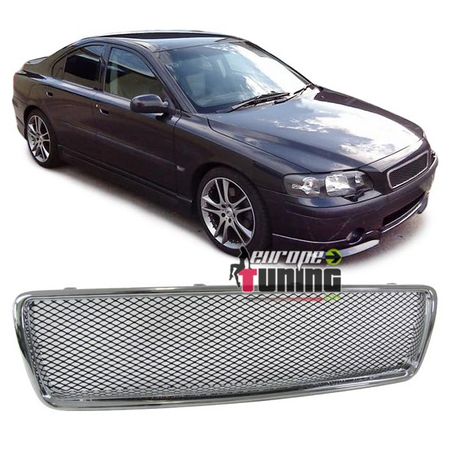 GRILLE CALANDRE CHROME SANS SIGLE SPORT VOLVO S80 2003-2006 (02831)