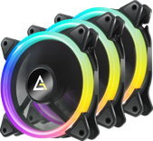 Lot de 3 Ventilateurs de boitier Antec Neon RGB - 12cm (Noir)