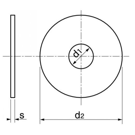 Rondelle plate série LL inox A2 NFE 25513 18X55X3 boîte de 50 - ACTON - 6250718