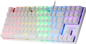 Clavier Gamer mécanique (Blue Switch) Mars Gaming MK80 RGB (Blanc)